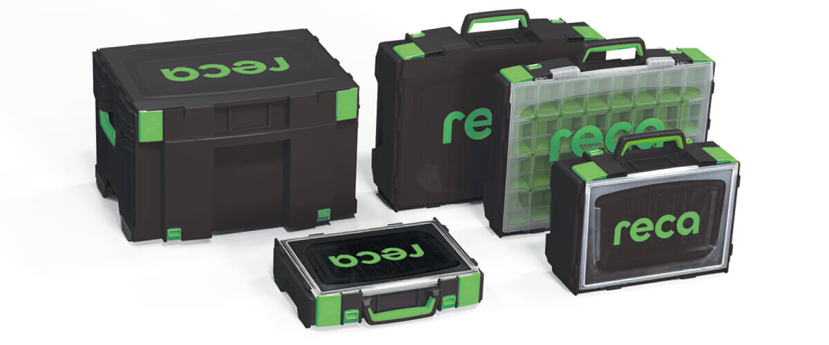 VISO Systemkoffer von RECA: 8 Ausführungen für flexible, anpassbare Werkzeug- und Materialaufbewahrung.