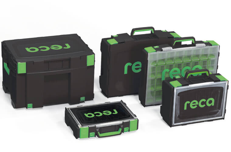 VISO Systemkoffer von RECA: 8 Ausführungen für flexible, anpassbare Werkzeug- und Materialaufbewahrung.