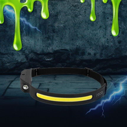 Čelová svítilna RECA S450 s pohybovým senzorem v halloweenském stylu