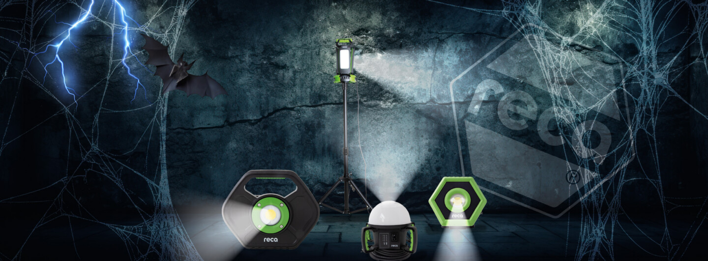 Halloweenská sleva 10 % na pracovní světla RECA v akci