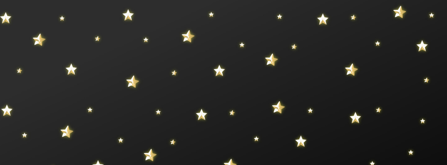 Vánoční tmavé pozadí s hvězdami – kampaň RECA ALL-STAR WEEKS